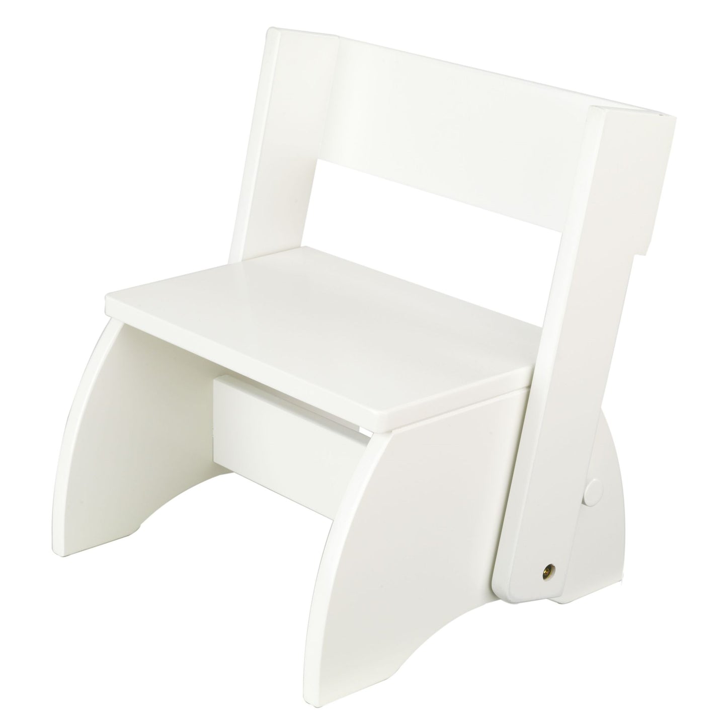 Large Flip Stool - White
