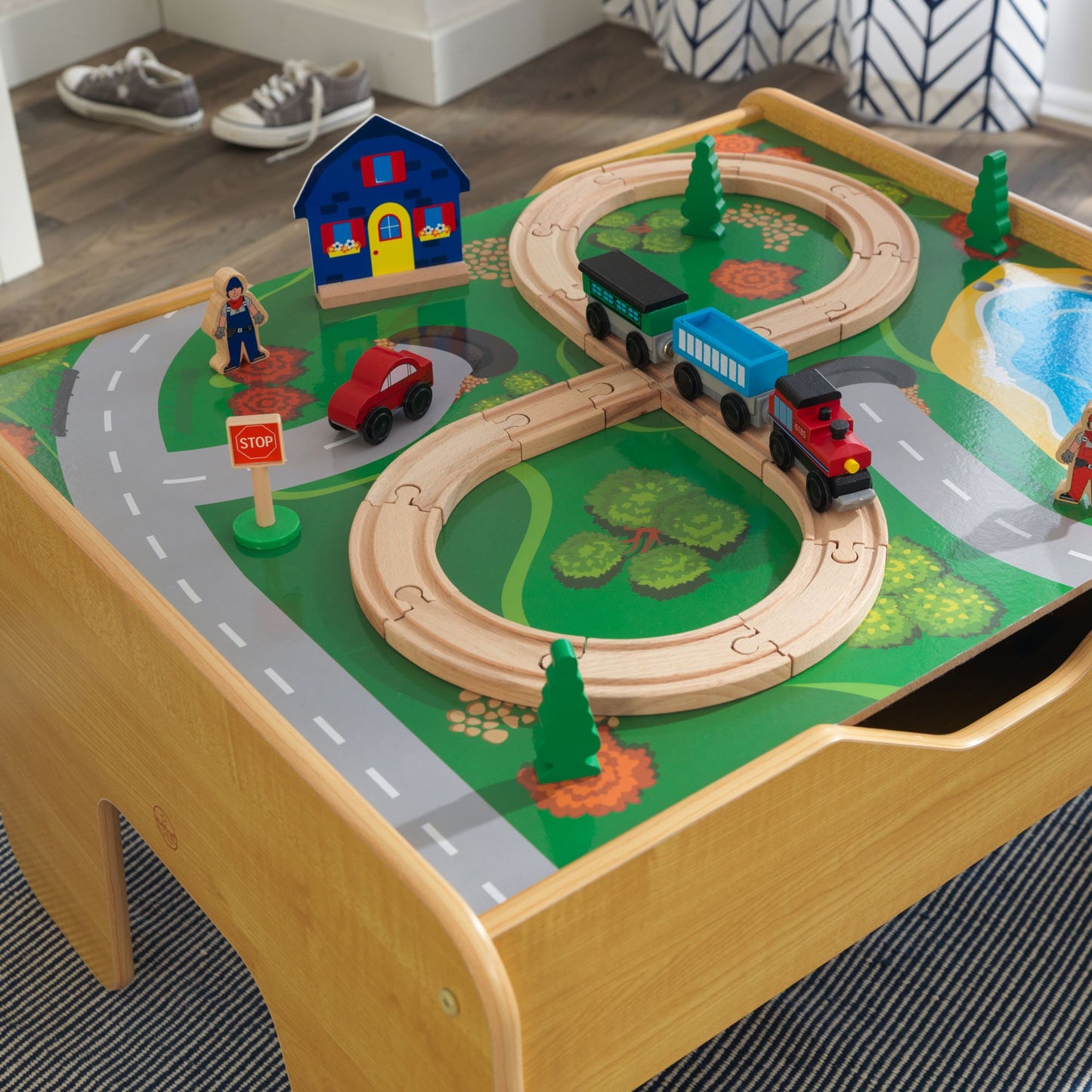 Kidkraft 2 in 1 Activity Table Lego Compatible - Natural