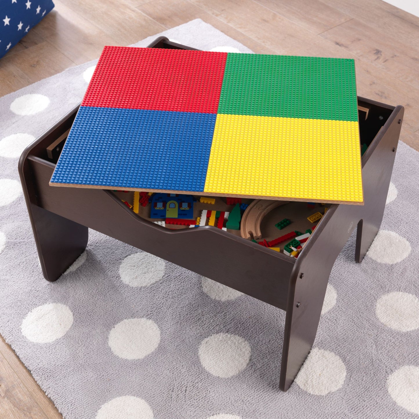Kidkraft Kidkraft 2 in 1 Activity Table Lego Compatible - Espresso