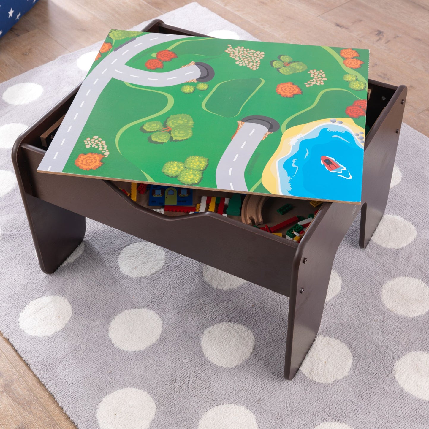 Kidkraft Kidkraft 2 in 1 Activity Table Lego Compatible - Espresso