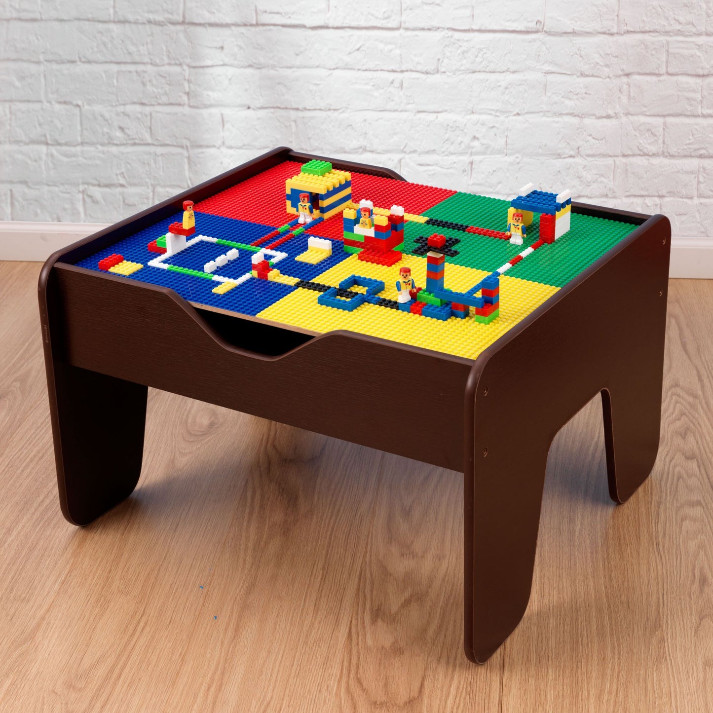 Kidkraft Kidkraft 2 in 1 Activity Table Lego Compatible - Espresso
