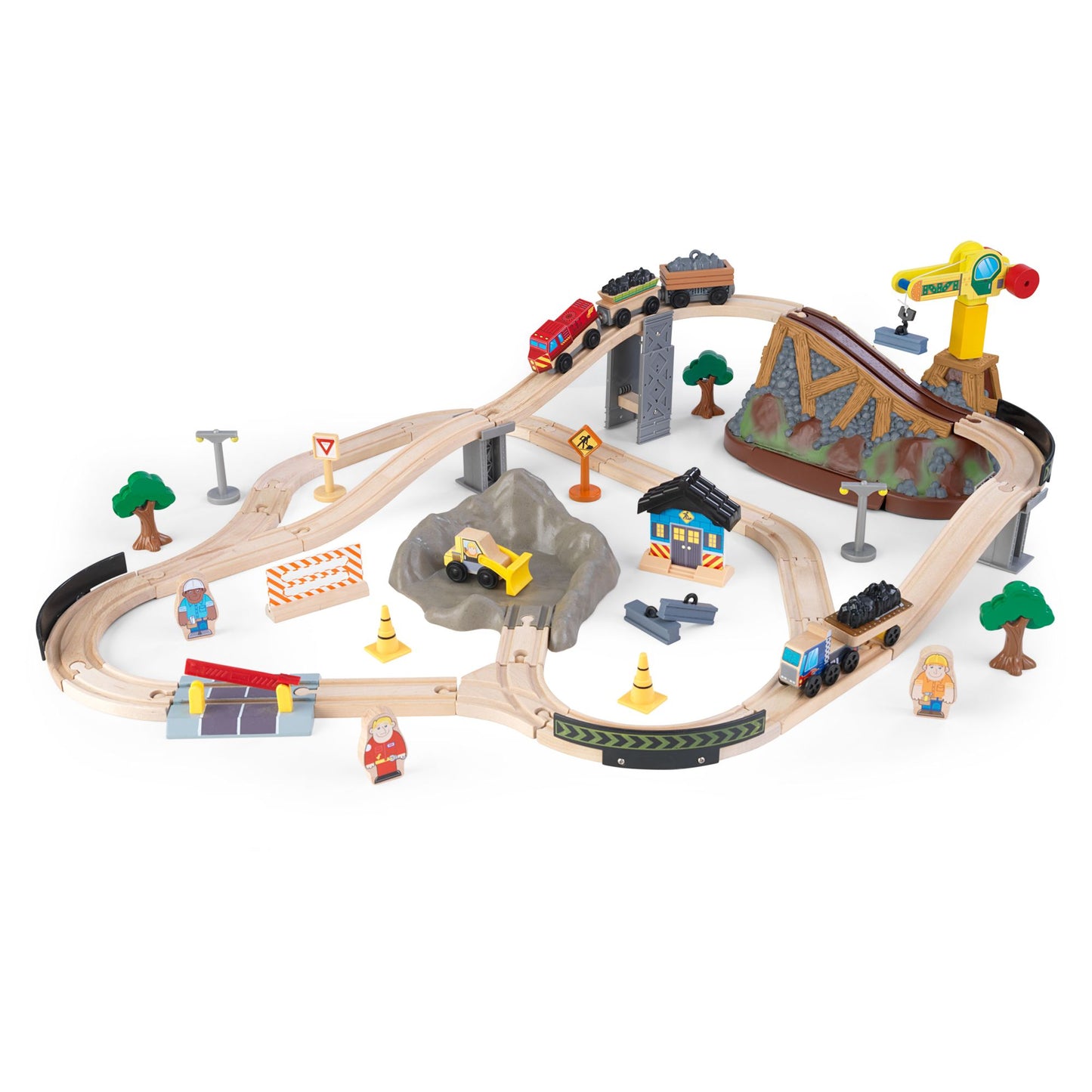 KidKraft 17805 Construction Bucket Top Train Set