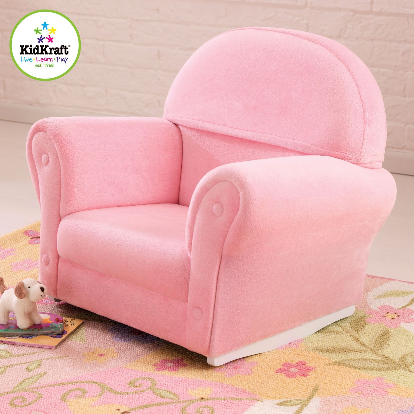 Kidkraft Upholstered Rocker w/Slipcover - Pink