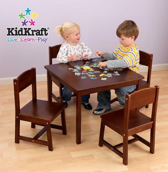 Farmhouse Table and 4 Chairs - Pecan