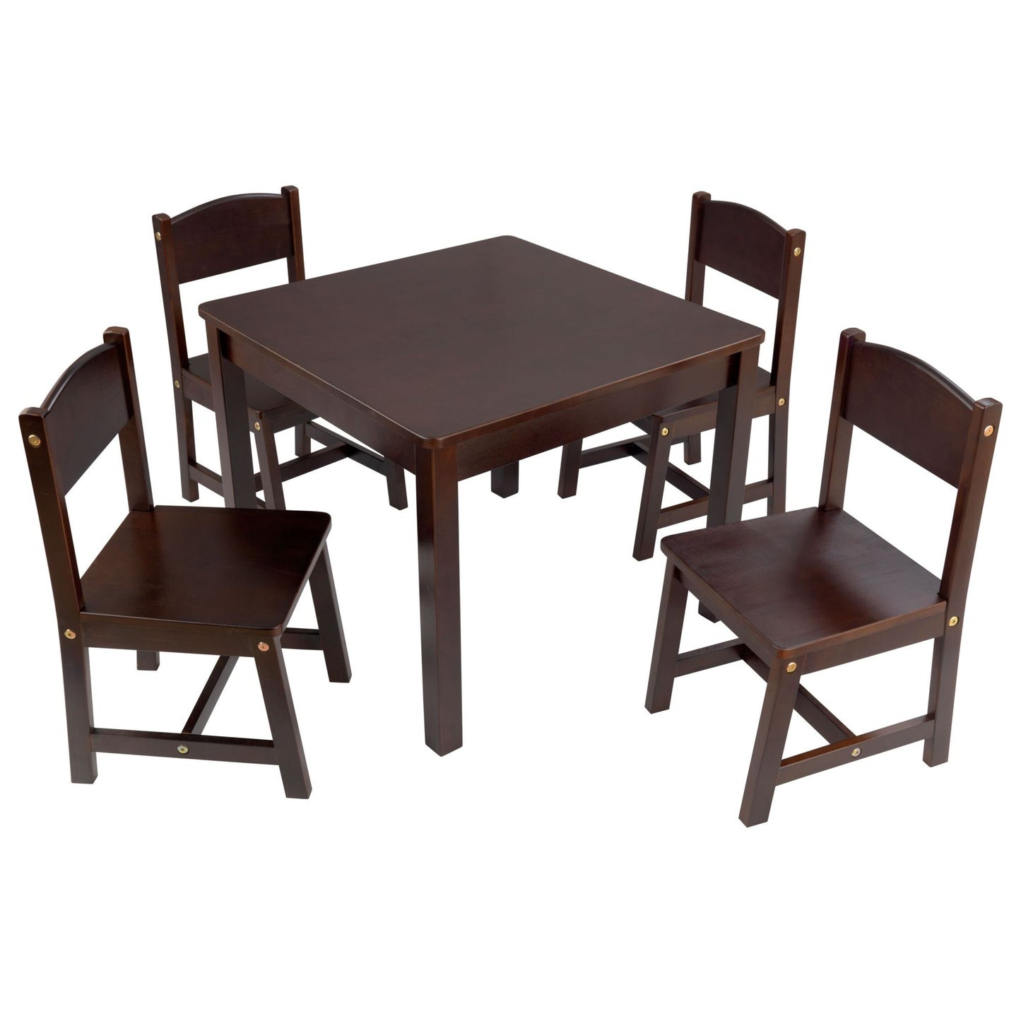 Farmhouse Kids'' Table and Chairs Set in Espresso