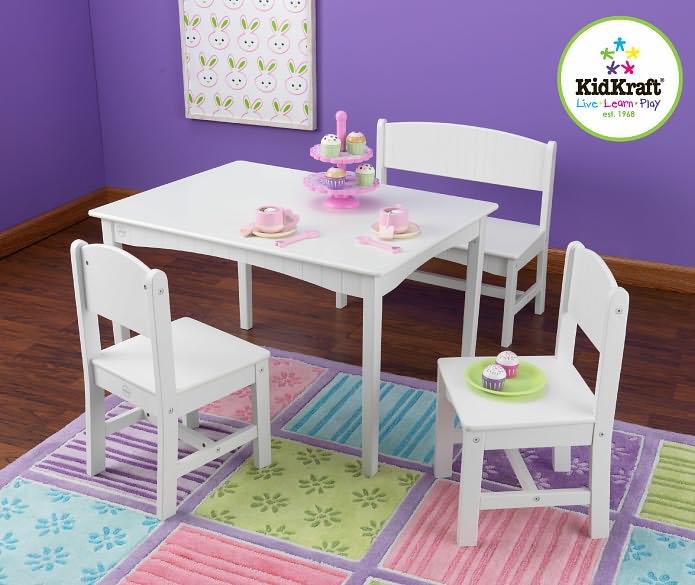 Nantucket Table with Bench and 2 Chairs