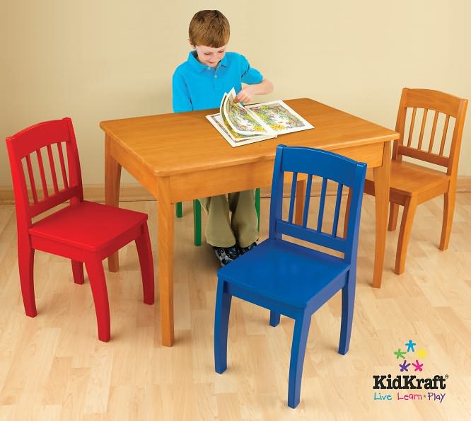 Euro Table & 4 Chairs - Honey
