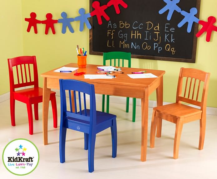 Euro Table & 4 Chairs - Honey