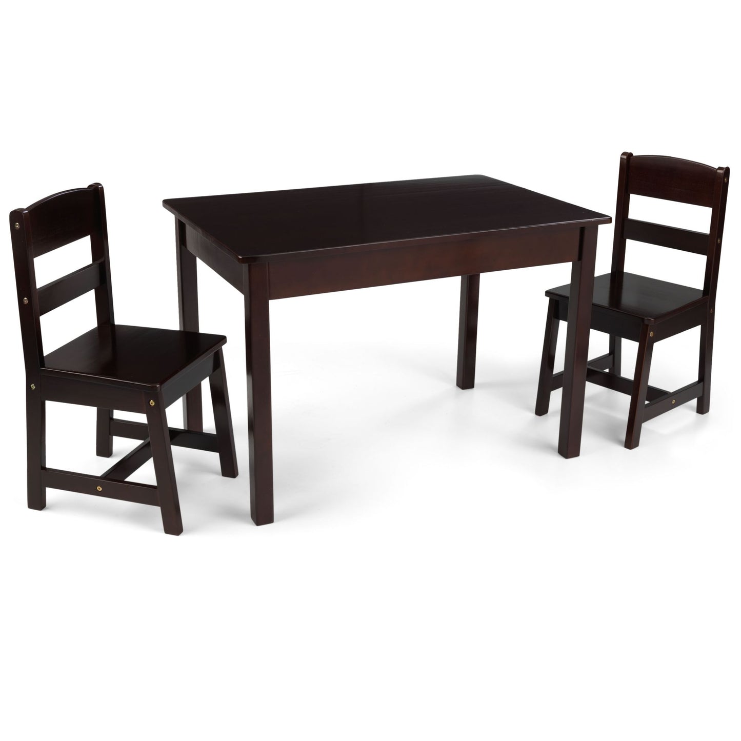 Rectangle Table and Two Chair Set in Espresso