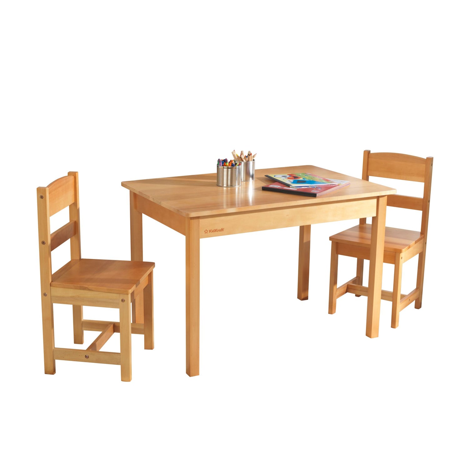 Rectangle Table and Two Chair Set in Natural