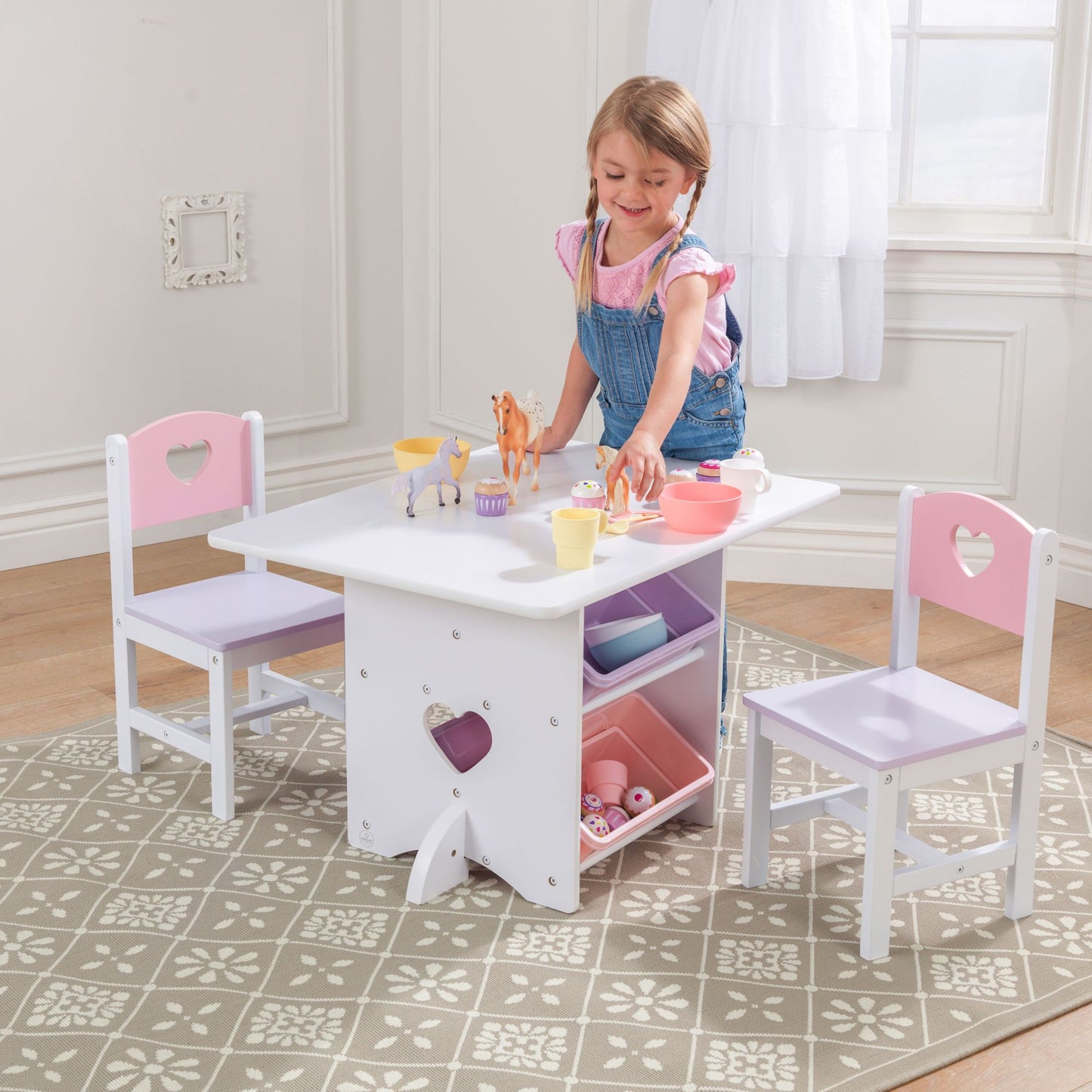 Heart Kids'' Table and Chair Set