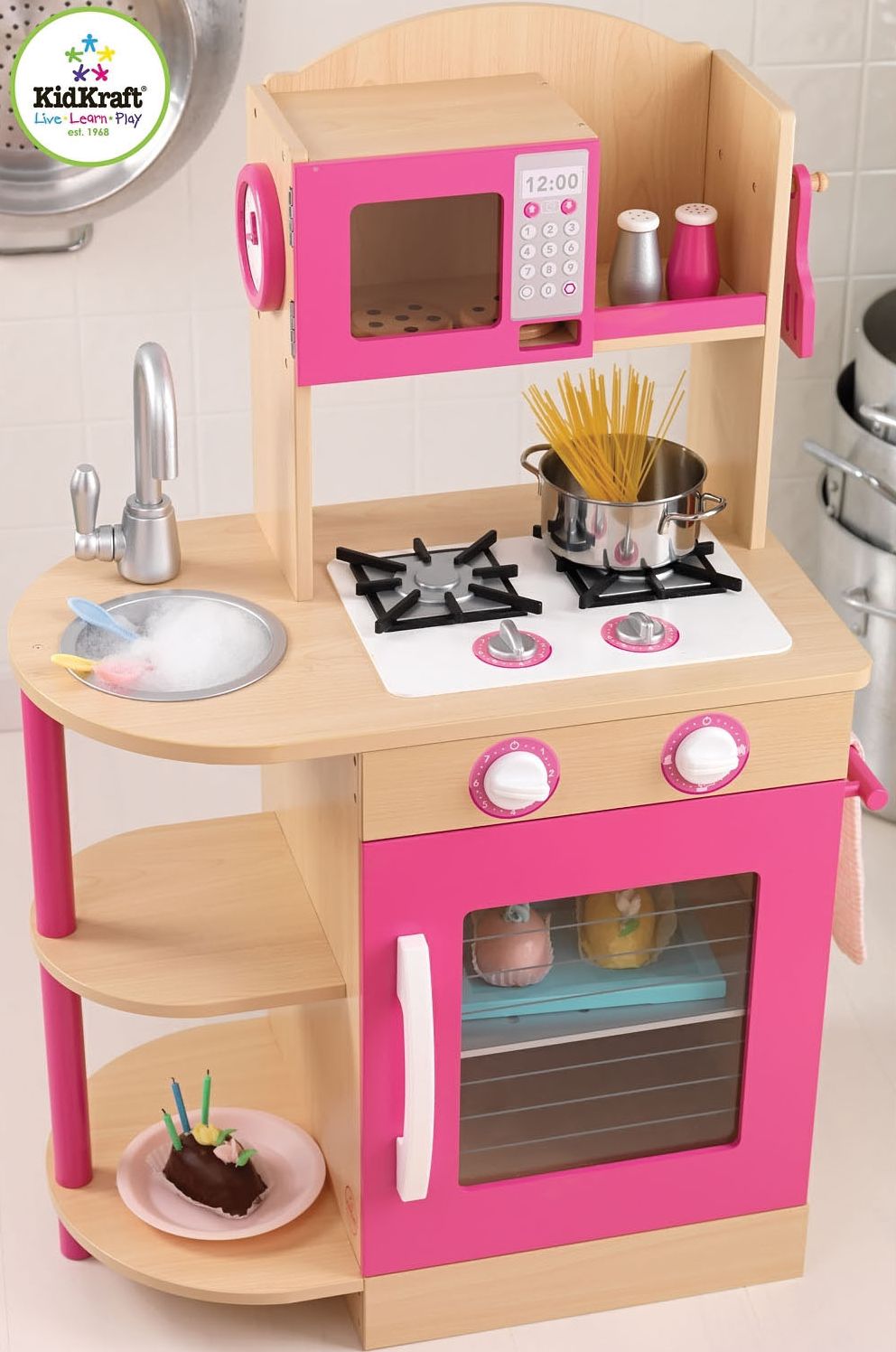 Kidkraft Pink Wooden Kitchen
