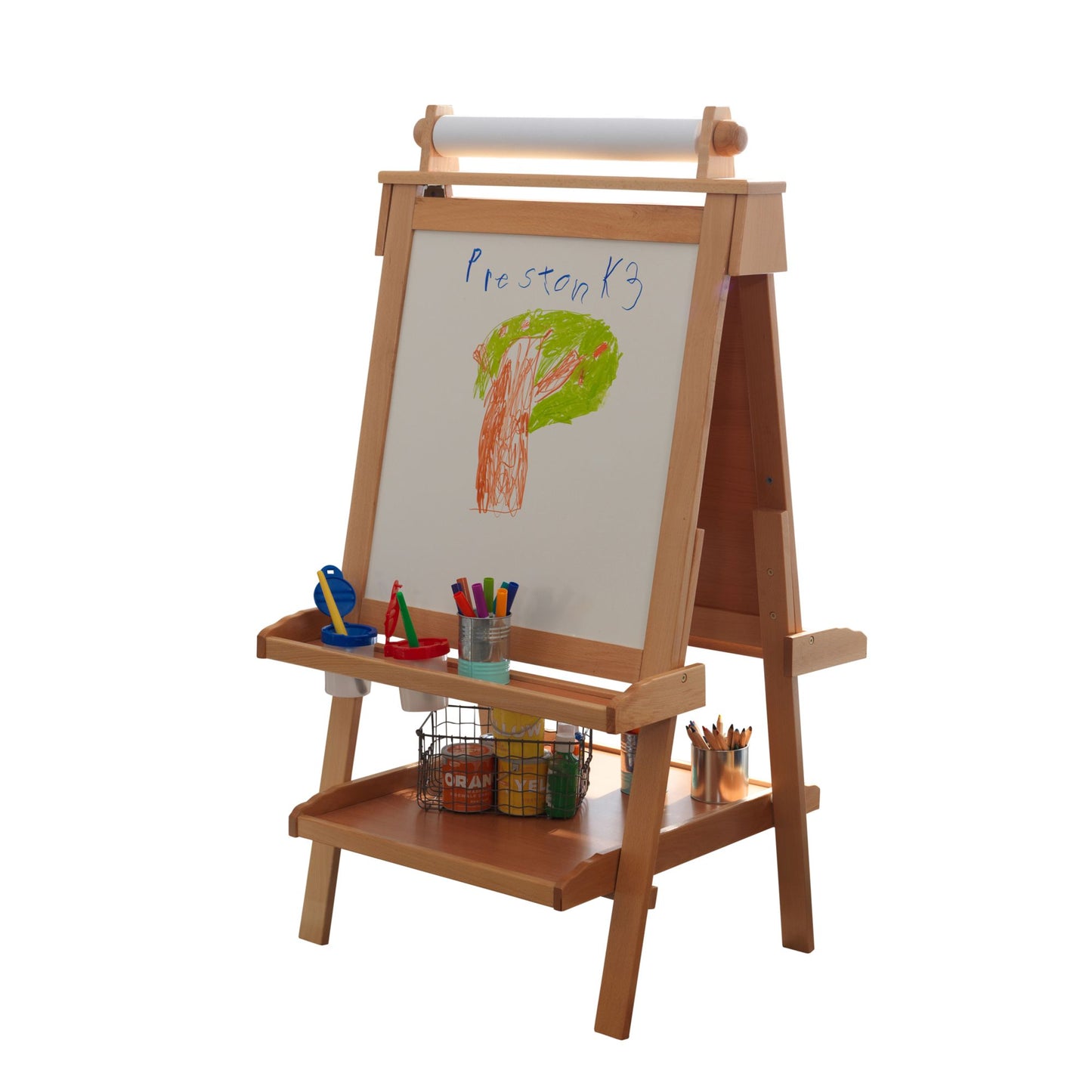 Kidkraft Deluxe Wood Easel - Natural