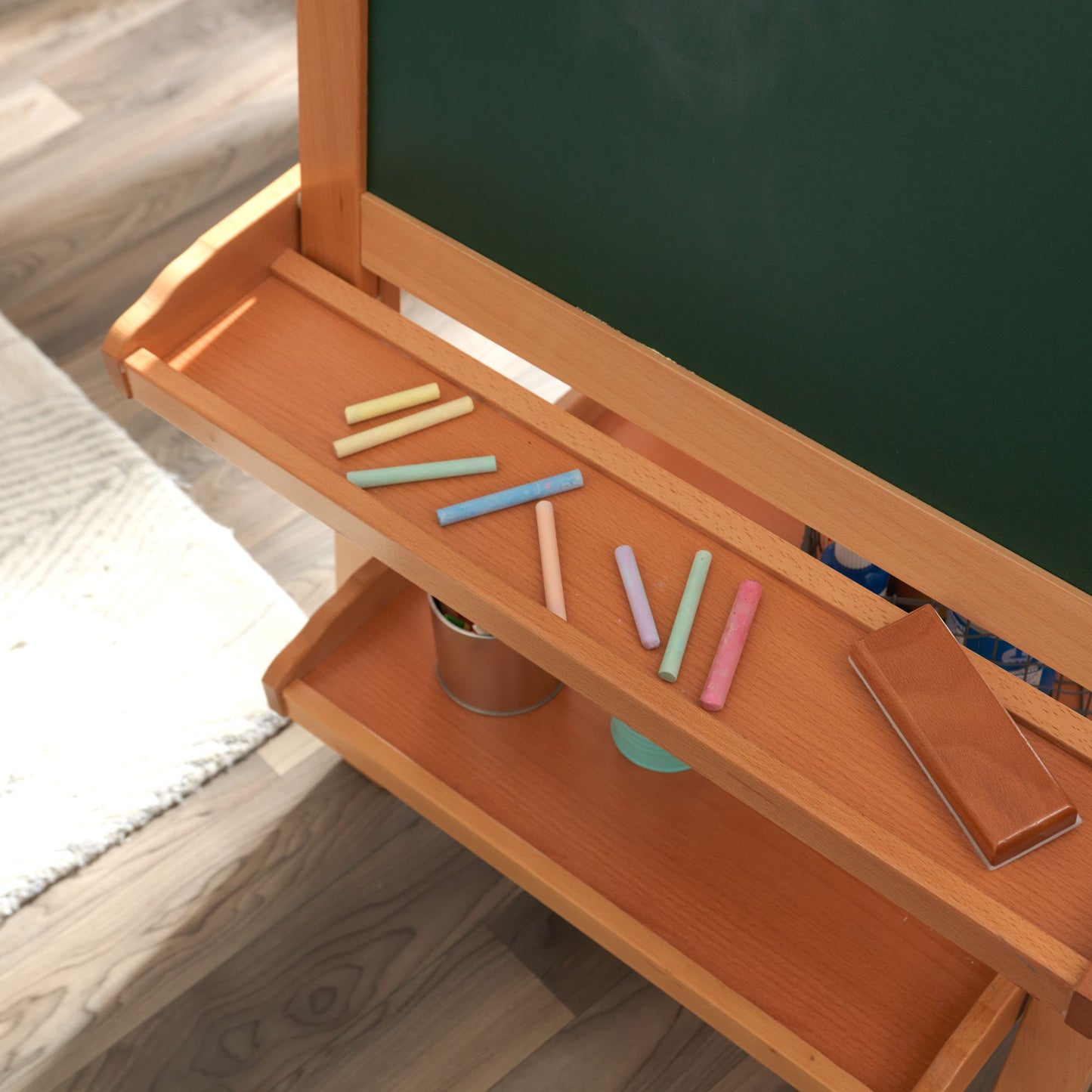 Kidkraft Deluxe Wood Easel - Natural