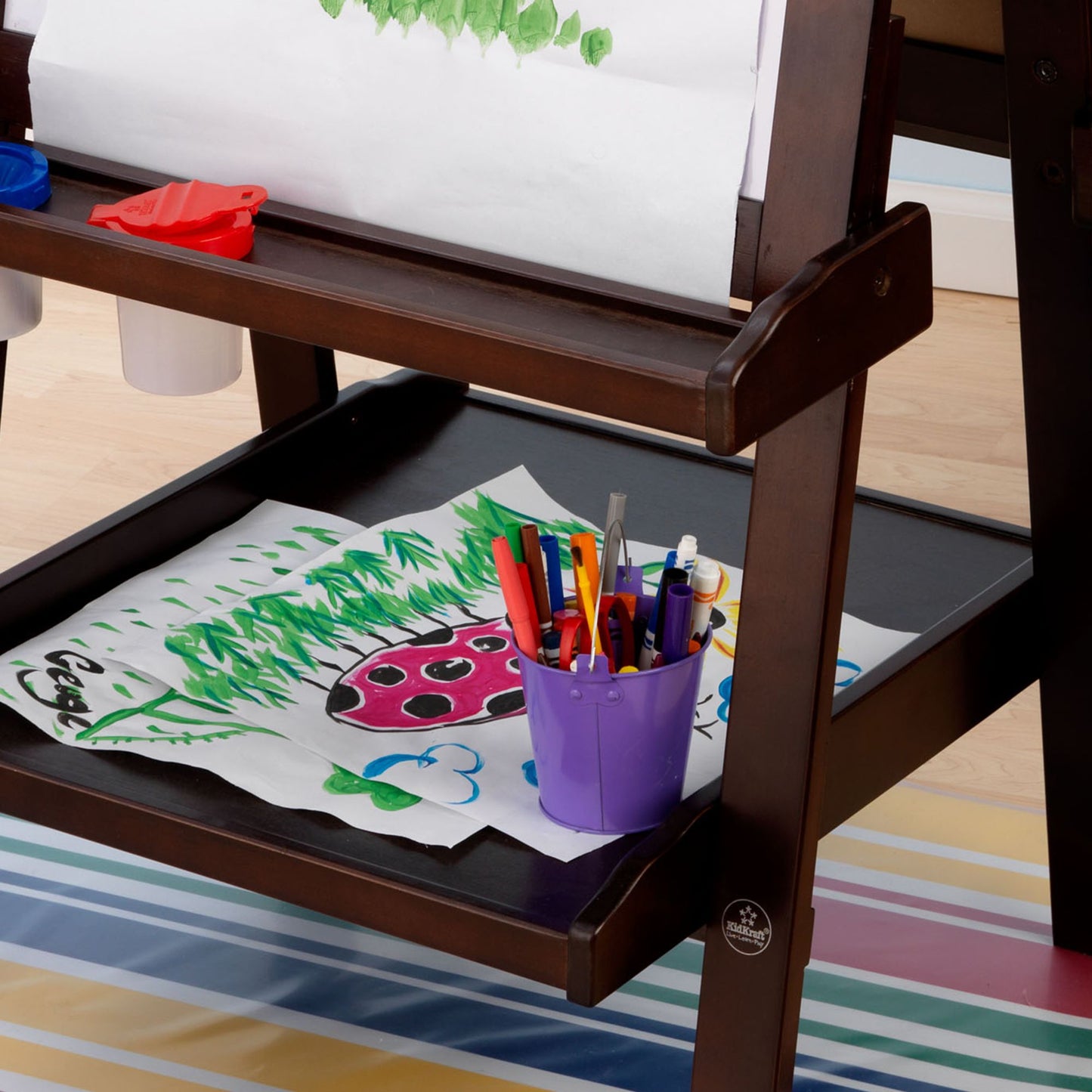 Kidkraft Deluxe Wood Easel - Espresso