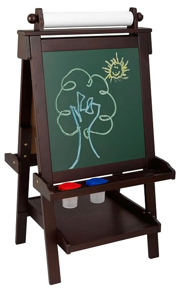 Kidkraft Deluxe Wood Easel - Espresso