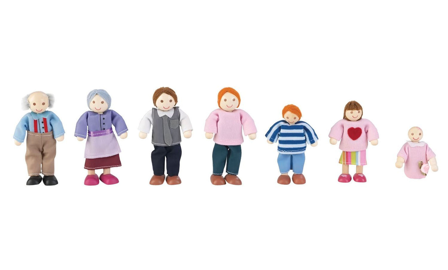 Doll Family of 7 - Caucasian