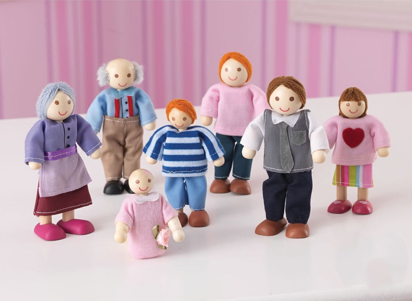 Doll Family of 7 - Caucasian