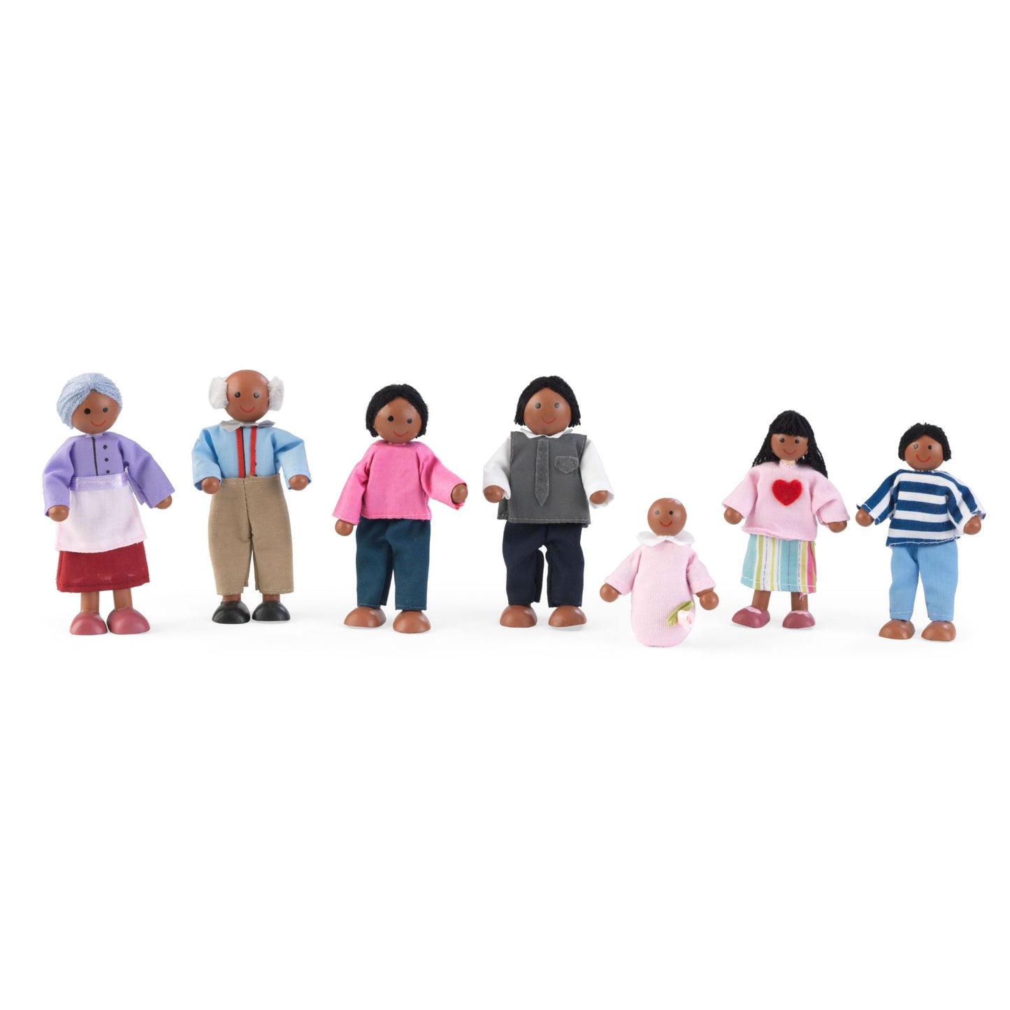 Doll Family of 7 - African American