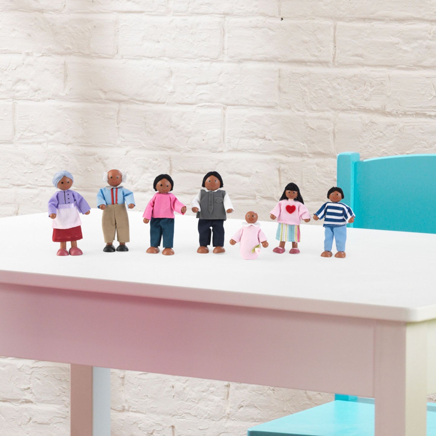 Doll Family of 7 - African American