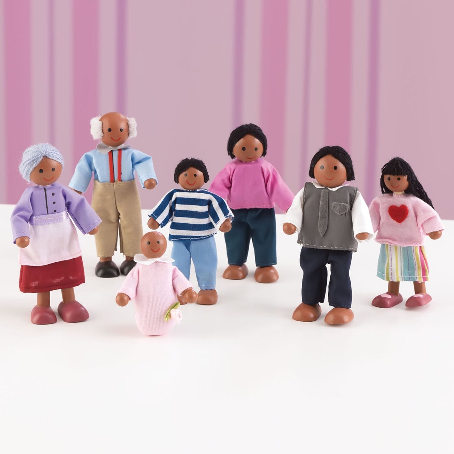 Doll Family of 7 - African American