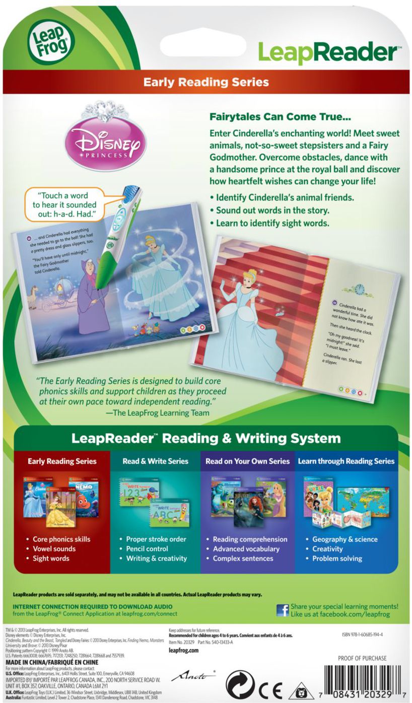 LeapFrog Tag Early Reading Book: Disney Cinderella: The Heart That Believes