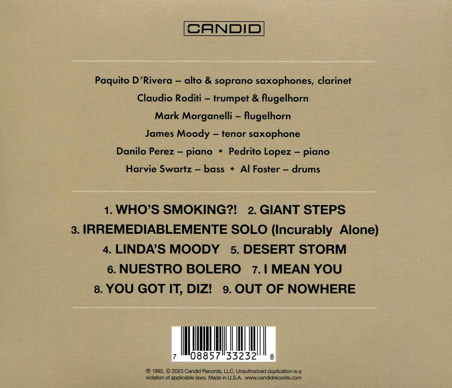 Who's Smoking (Paquito D'rivera)