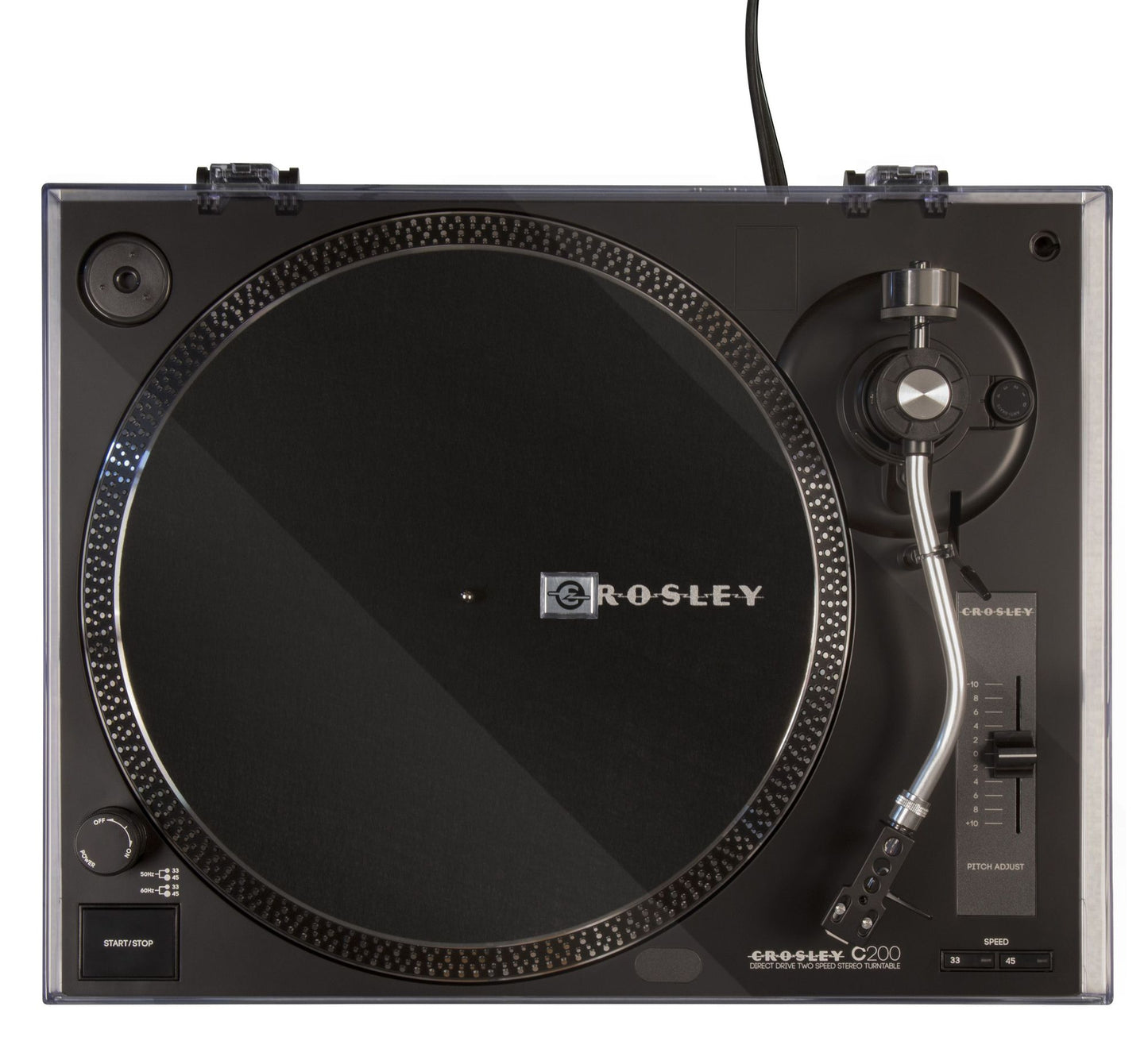 Crosley C200-BK Direct Drive Turntable - Black