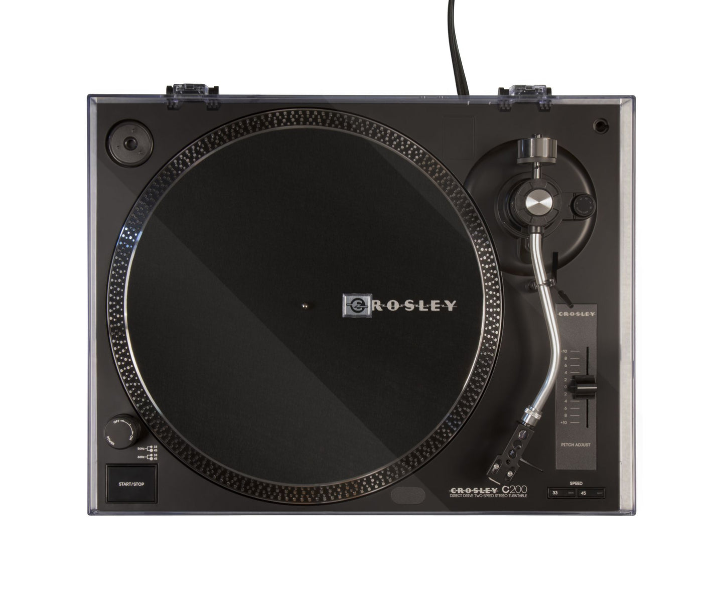 Crosley C200-BK Direct Drive Turntable - Black