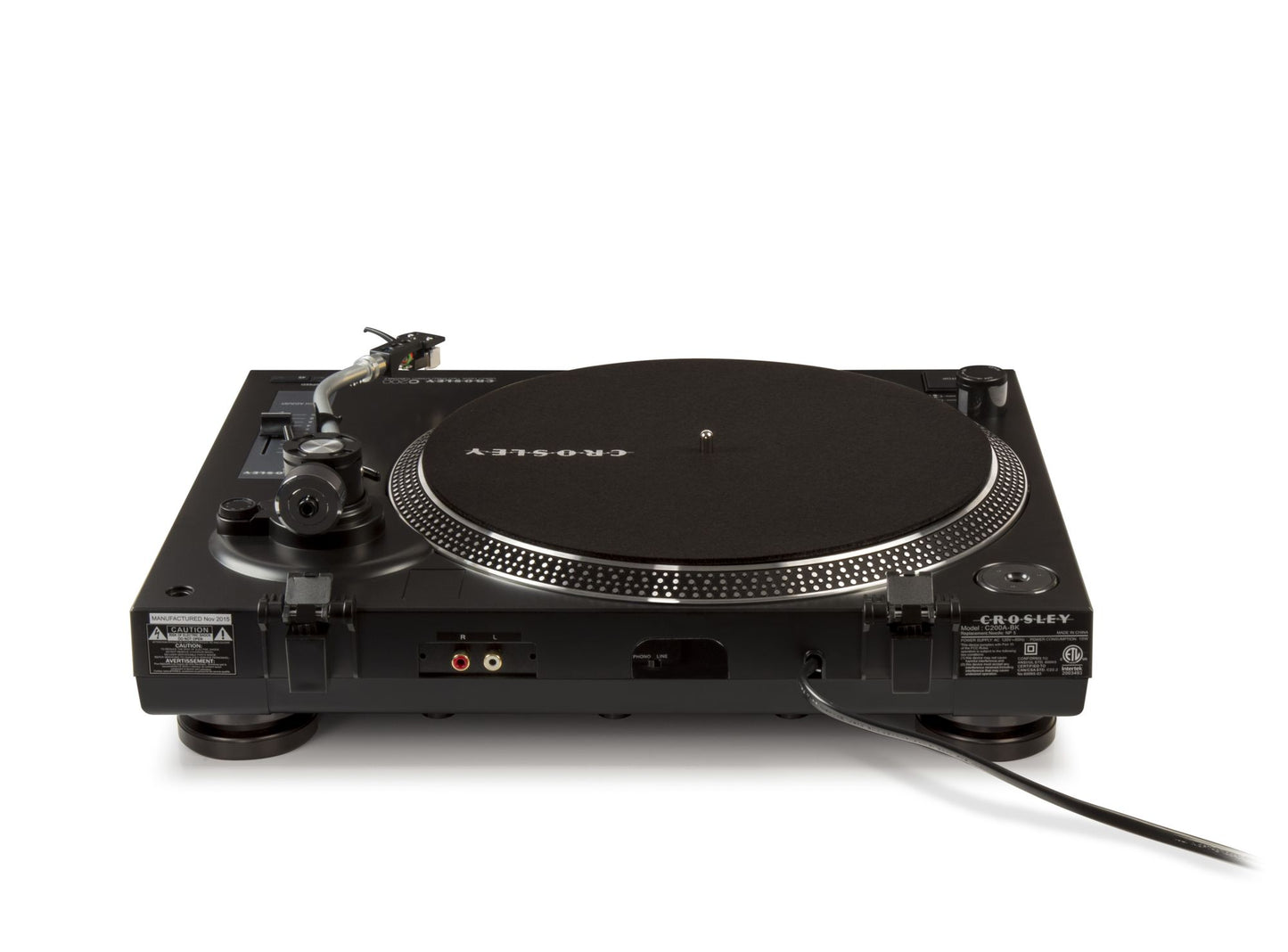 Crosley C200-BK Direct Drive Turntable - Black