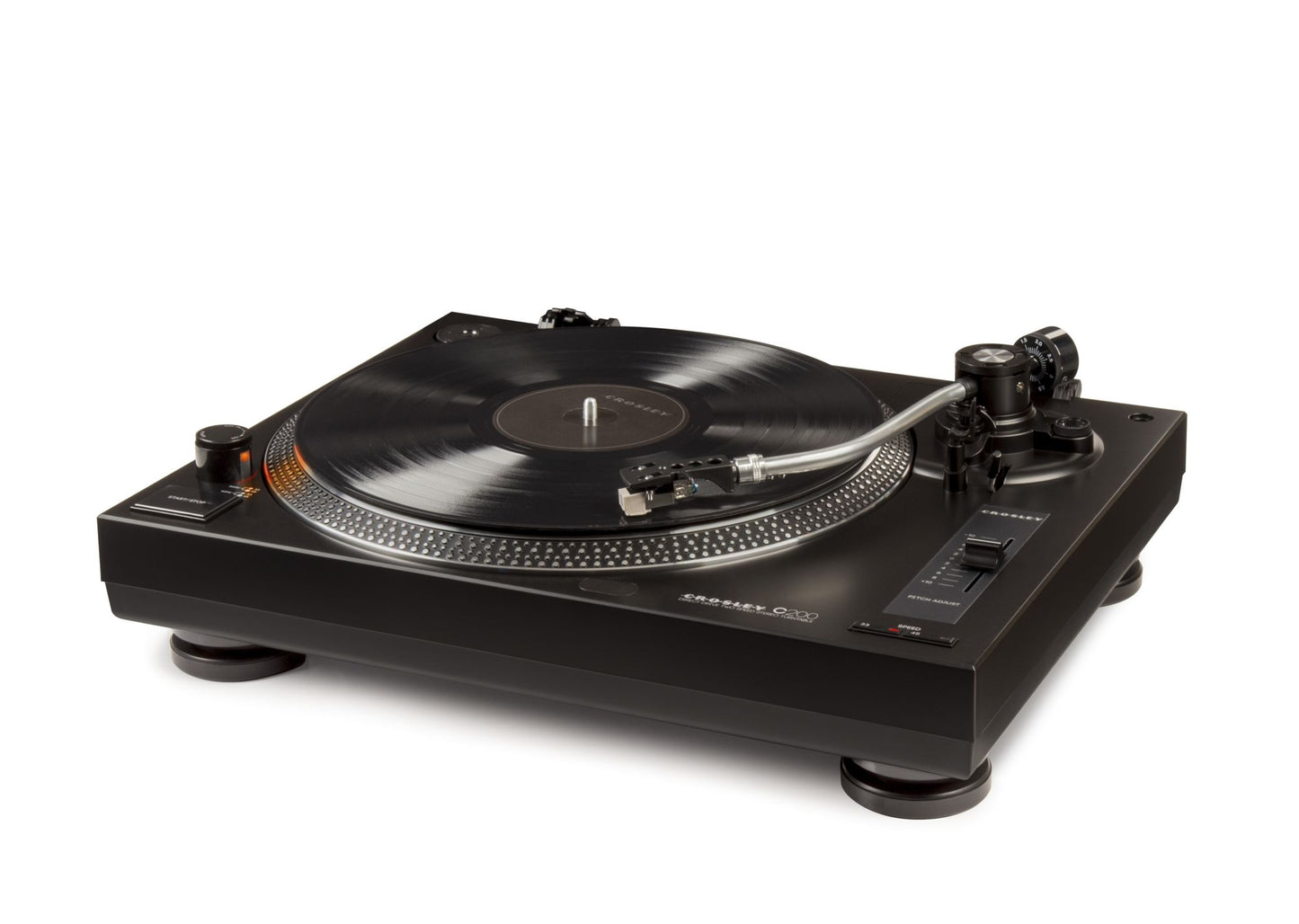 Crosley C200-BK Direct Drive Turntable - Black