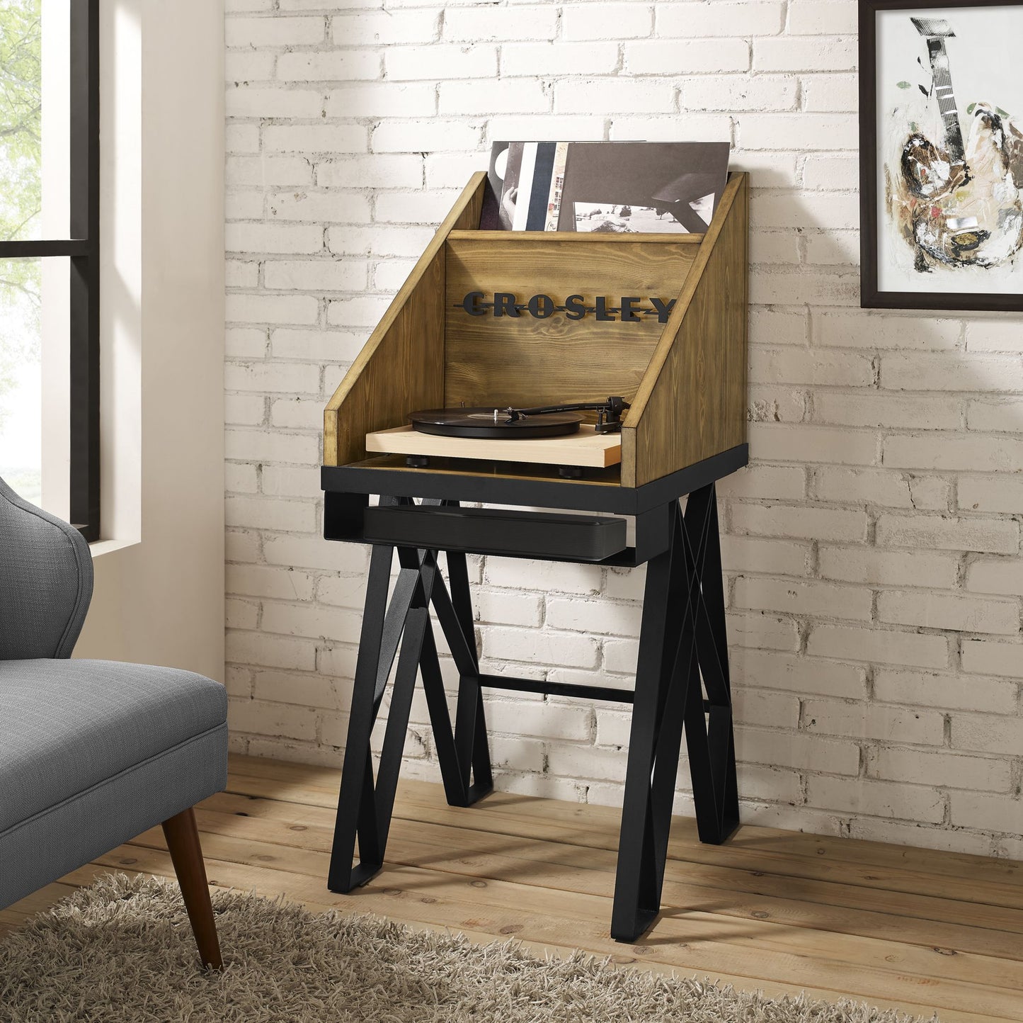 Brooklyn Turntable Stand in Natural