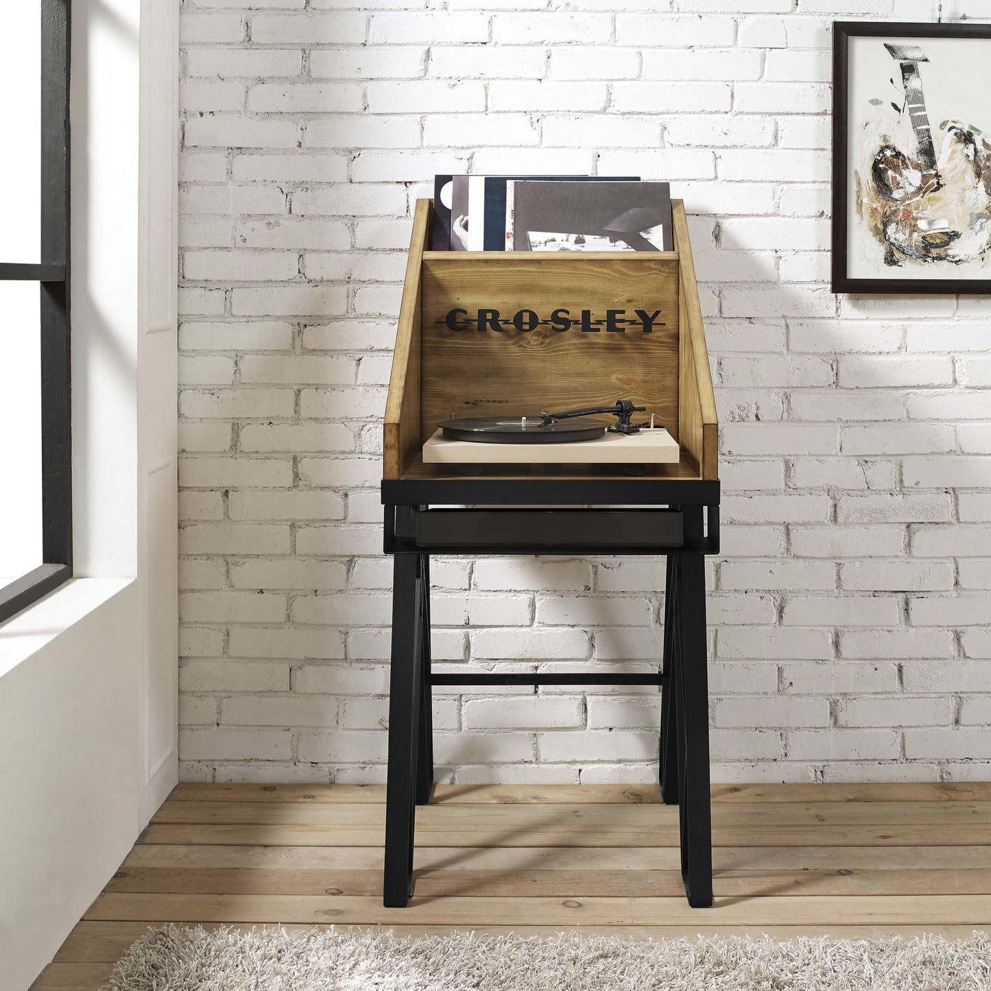 Brooklyn Turntable Stand in Natural