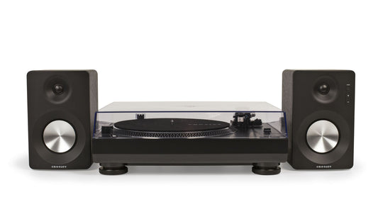 Crosley K200 Turntable with Speakers- Black