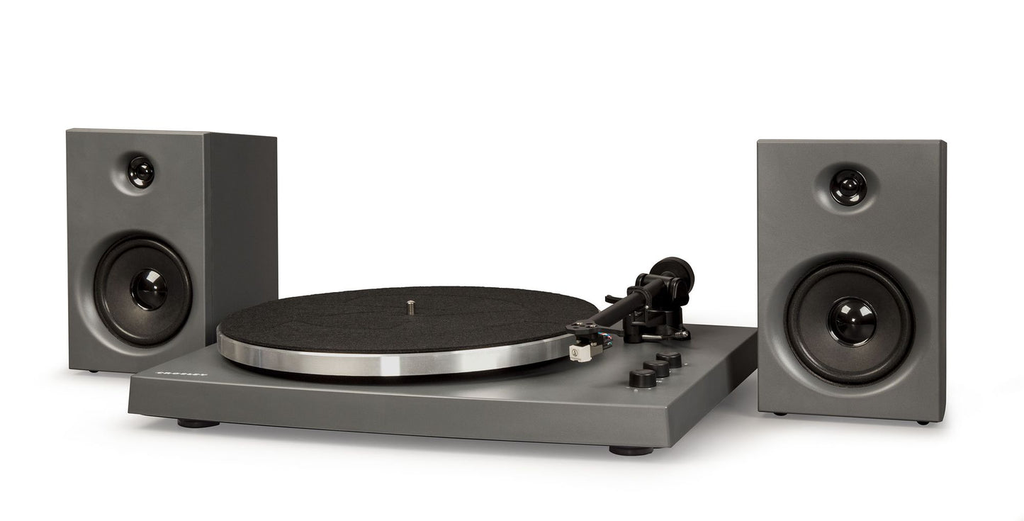 Crosley T150A-CG Turntable & Speakers Charcoal Grey (B&N Exclusive)