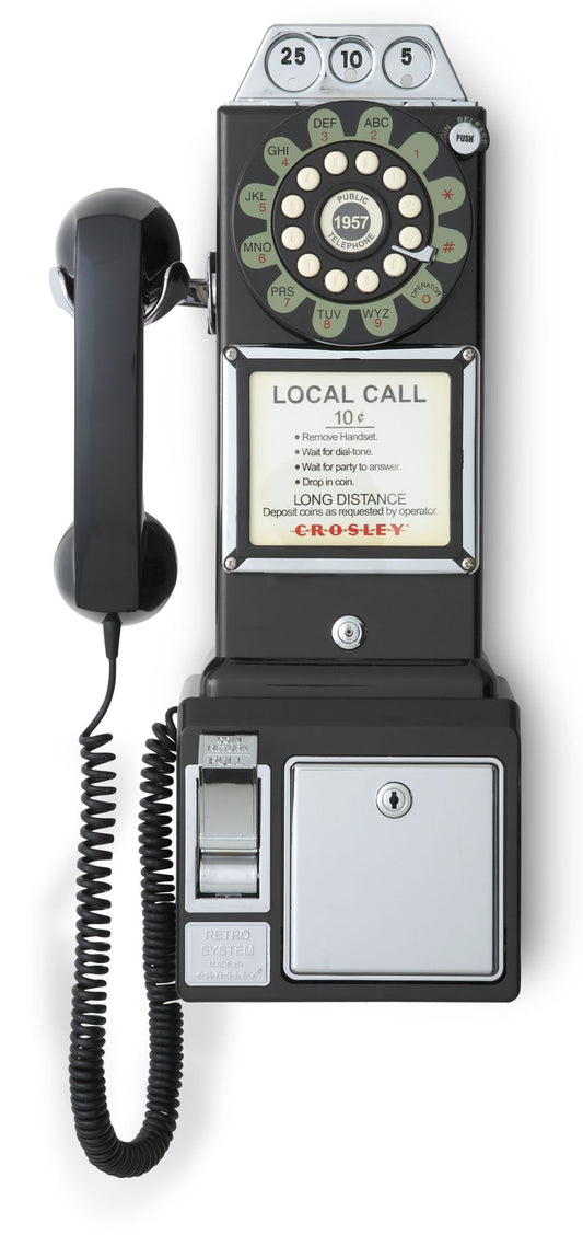 1950's Classic Pay Phone - Black