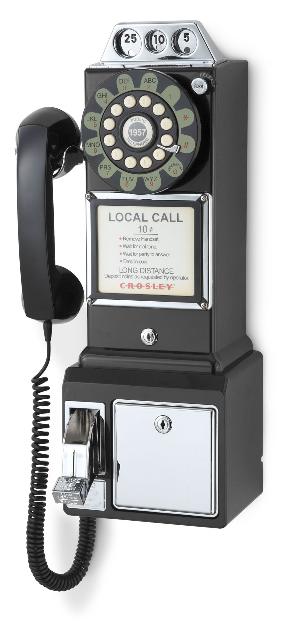 1950's Classic Pay Phone - Black