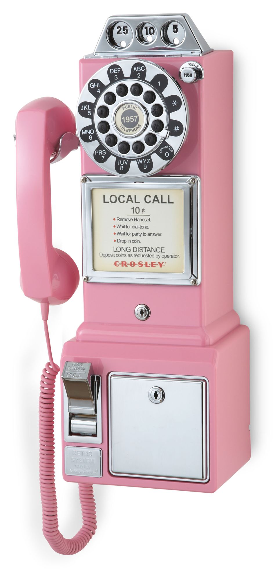 1950's Classic Pay Phone - Pink
