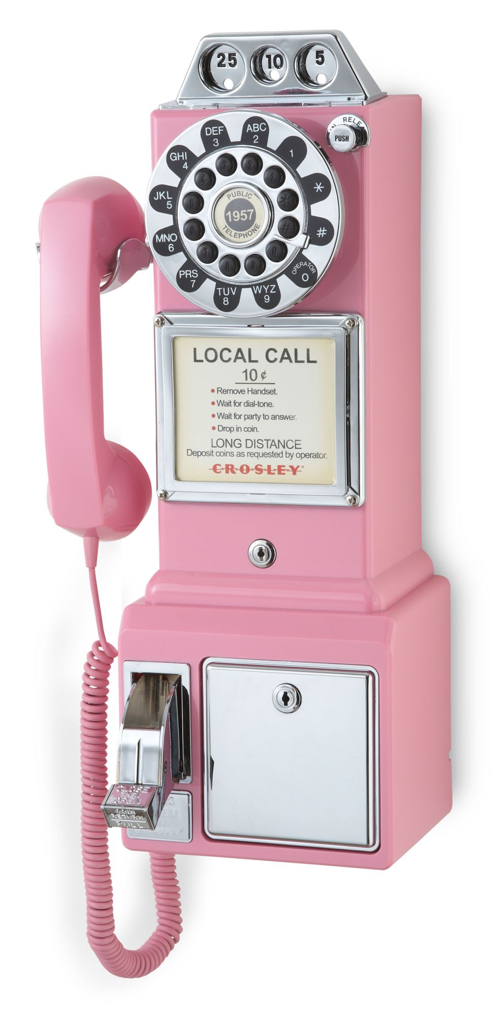 1950's Classic Pay Phone - Pink
