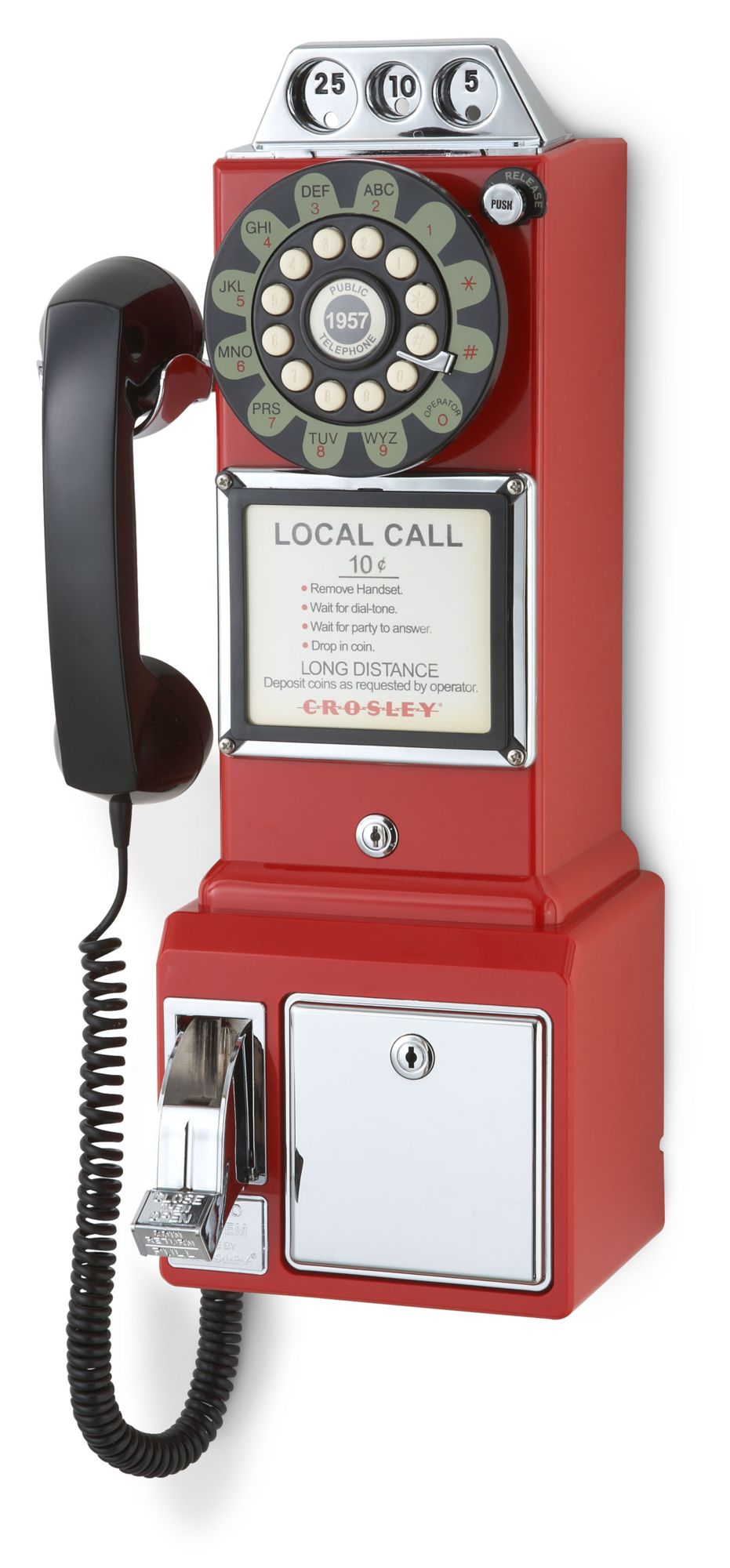 1950's Classic Pay Phone - Red