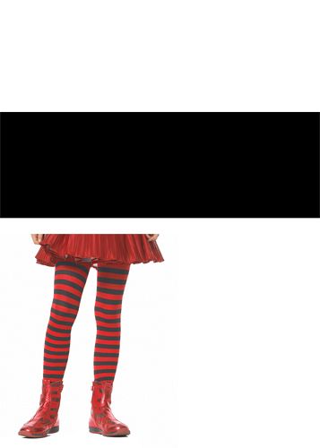 Leg Avenue 181156 Child- Black-White Striped Tights