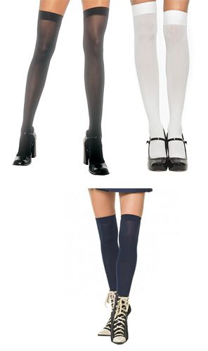 Leg Avenue 9926 Opaque Thigh High White
