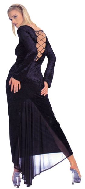 Costumes For All Occasions Aa38Sm Dress Gothic Velvet Sml Med