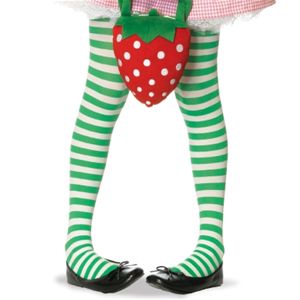 Leg Avenue 156565 Green-White Striped Tights Child
