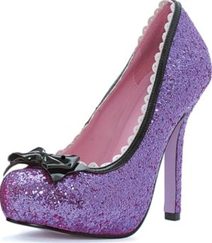 Leg Avenue 198988 Purple Glitter Princess Heels- Adult