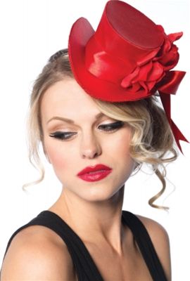 Leg Avenue 198978 Red Satin Top Hat- Adult