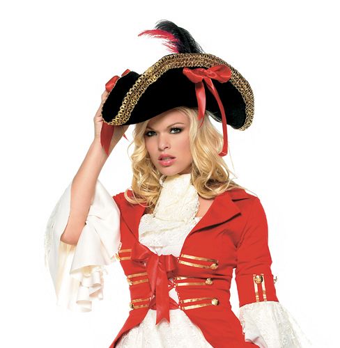 Leg Avenue 186044 Adult Pirate Hat with Gold Trim