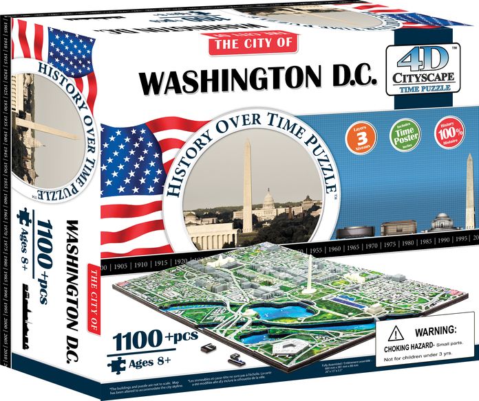 4D Washington DC Skyline Time Puzzle