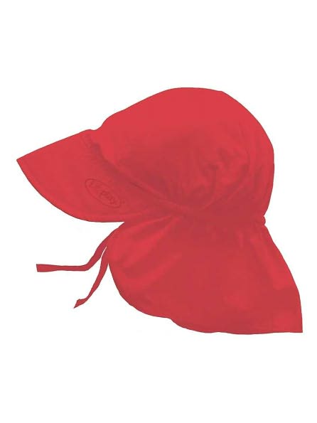I Play Solid Flap Sun Protection Hat, Red, Infant (6-18mo)