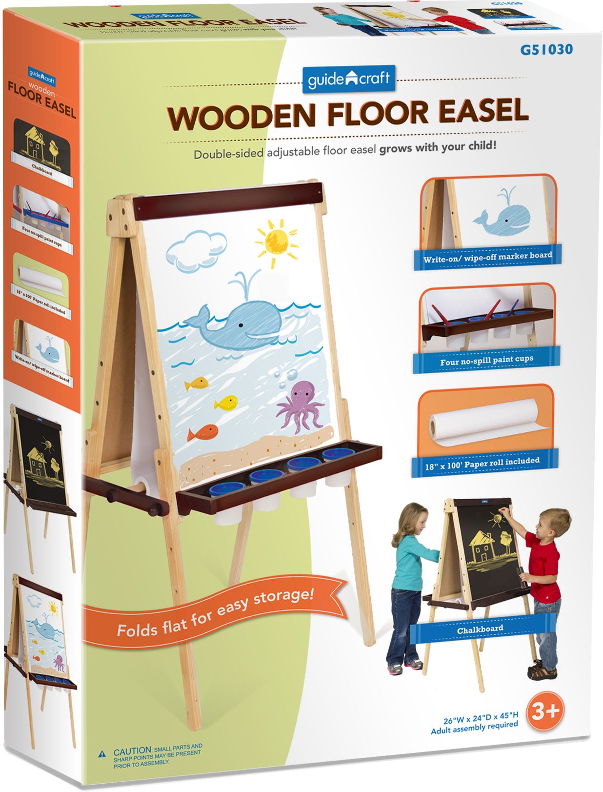 Guidecraft Wooden Floor Easel